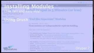 Use Drush to Install Drupal 7 Modules