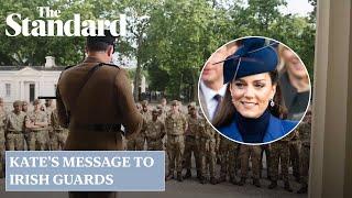 Kate has written to the Irish Guards to wish them luck for the Colonel’s Review