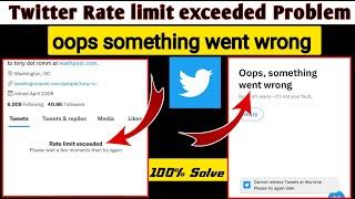 fix Twitter Rate limit exceeded Problem | Rate limit exceeded Twitter iPhone | Rate limit problem