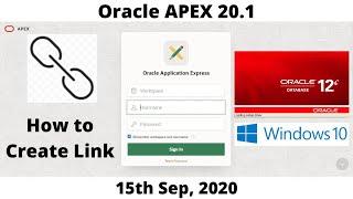 How to Create Link | Oracle APEX 20.1 8K