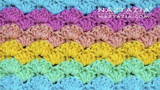 HOW to CROCHET EASY SHELL STITCH - Great for Blankets by Naztazia