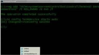 Enable remote desktop with telnet utility (CMD)