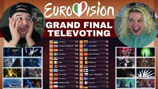 EUROVISION 2022 - LIVE REACTION TO GRAND FINAL TELEVOTING | AMERICAN COUPLE