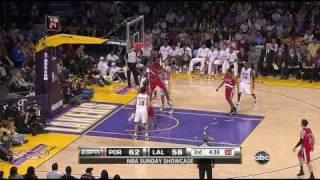 Blazers -at- Lakers - 4/11/10 - HD Highlights