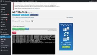 WP STAGING - New Progress Bar Short Overview