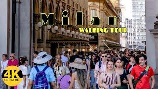 Milan, Italy, The Fashion Capital Of Italy, Walking Tour, 4k
