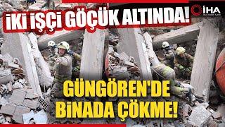 Güngören'de Yıkımı Gerçekleştirilen Bina Kısmen Çöktü!