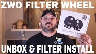 ZWO 36mm 7-Position Electronic Filter Wheel Unboxing and Filter Install