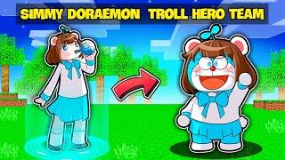 Mèo Simmy 1 Ngày Giả Làm DOREMON TROLL Hết Hero Team Trong Minecraft