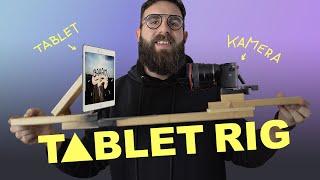 Let's talk: Do it yourself camera rig for filming a tablet. As long as it works!