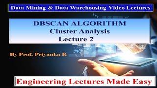 DBSCAN Clustering Algorithm | Numerical | Cluster Analysis | Data Mining and Data Warehousing| - #2