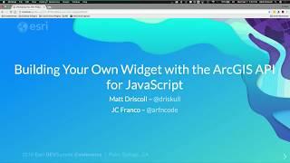 Building Your own Widget with ArcGIS API for JavaScript