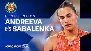 Erika Andreeva vs Aryna Sabalenka | Round 1 | French Open 2024 Highlights 
