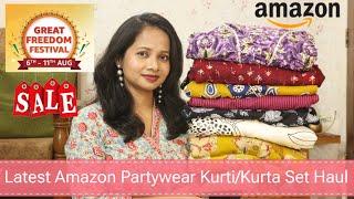 Latest Amazon Partywear Kurti/Kurta Set Haul | Rakshabandhan Special | Ranjana R