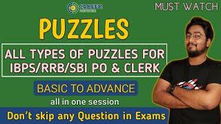 Puzzles Most Important Types for Bank Exams | IBPS CLERK 2020 | SBI PO 2020 | Kaushik Mohanty |