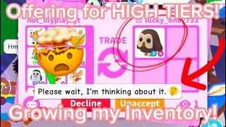 ⭐️OMG!⭐️Offering for HIGH TIERS PT2! Growing My Inventory Adopt me Trading Roblox! 2024!