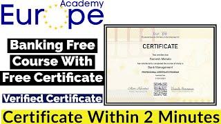 Banking Free Course With Free Certificate | Free Certificate | Banking Free Certificate