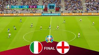 ITALY VS ENGLAND - FINAL UEFA EURO 2020 - Full Match All Goals HD - PES 2021 Gameplay PC