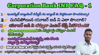 Corporation Bank Internet Banking FAQ 1