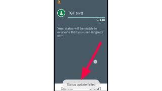 Hangouts Fix Status update failed issue Error problem solve in Google hangout Android