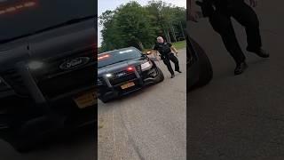 Cop pulls over biker and witnessed his friend crash  ​​⁠​⁠@Bussin..B