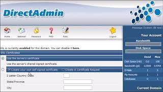 How to install and SSL Certificate in DirectAdmin