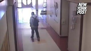 Horrific video shows moment student attacks teacher before choking, raping her