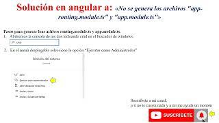 No se genera los archivos "app-routing.module.ts" y "app.module.ts"a  app routing y app modules