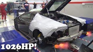 1026HP Lamborghini Huracán LP900 GoshaTurboTech Dyno Run!