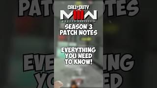 BEST UPDATE EVER?! | (MW3 Season 3 Patch Notes)