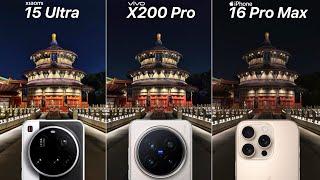 Xiaomi 15 Ultra VS Vivo X200 Pro VS iPhone 16 Pro Max Camera Test Comparison