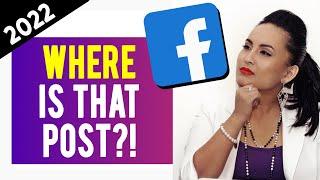 How to Find an Old Post on Your Facebook Profile 2022 | The FAST Way! ⏰