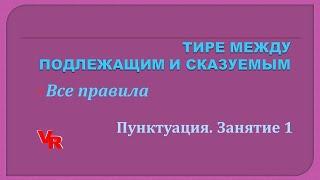 Тире между подлежащим и сказуемым. Пунктуация. Занятие 1 (К заданию 21 ЕГЭ по русскому языку)