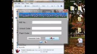 Huawei Modem Unlock Calculator