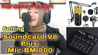 TUTORIAL KARAOKE MUDAH MENGGUNAKAN MIC CONDENSER & SOUNDCARD V8