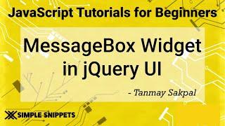 53 - Dialog Box Widget in jQuery UI | jQuery Tutorials for Beginners | jQuery UI Library