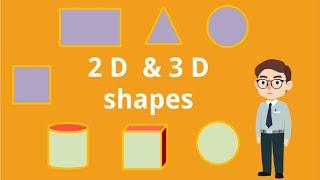 2D and 3D shapes | Edges, vertex, faces | for kids | kindergarten