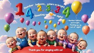 Balloon song (for learning numbers and colours) |Balloon rhymes for babies |@jollyjigglespoem