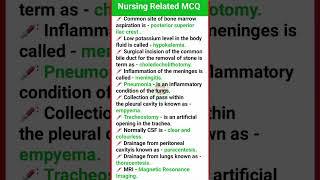 Nursing mcq questions and answers  Part 3_Important for competitive exam_nursing study with puja