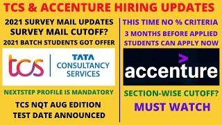 TCS & Accenture Hiring updates 2021 | TCS Survey Mail & Offer for 2021 Batch | Must Watch