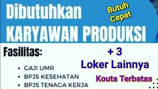 Loker Terbaru 2025 !!! Dibutuhkan 4 Orang Karyawan Secepatnya ll lowongan kerja hari ini