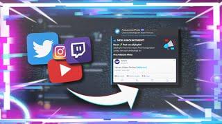 DISCORD SOCIAL MEDIA NEWS Feed BOT Tutorial (Twitter, YouTube, ...)