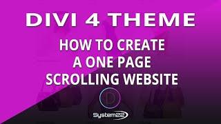 Divi Theme How To Create A One Page Scrolling Website 