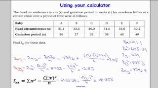 Edexcel S1 Tutorial 10 Bivariate Data