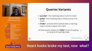 Daniel Afonso - React Hooks broke my tests, now what?