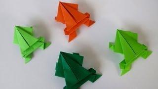 How to Fold an Origami Jumping Frog - Rana Saltarina