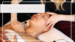 ASMR FACIAL MASSAGE| Natural sounds, spa music, and soft spoken words