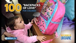 100 "Backpacks of love" for children in Nikopol city