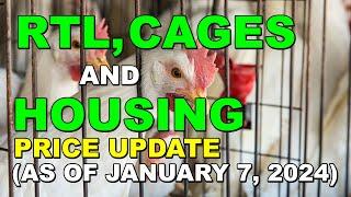 RTL, CAGES AND HOUSING | PRICE UPDATE | AS OF JANUARY 7, 2024