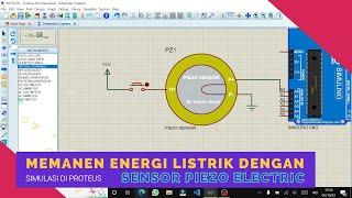 Uji Sensor Piezoelectric di Proteus #piezoelectric #sensor #proteus